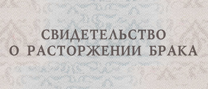 фрагмент свидетельства о расторжении брака России